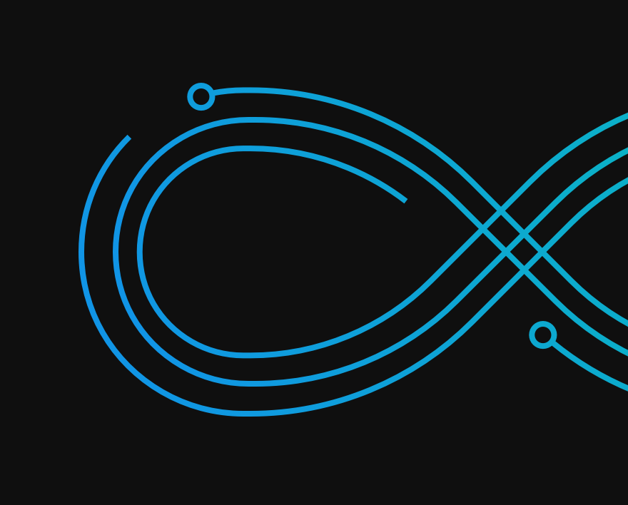 Concentric lines form the symbol for infinity;