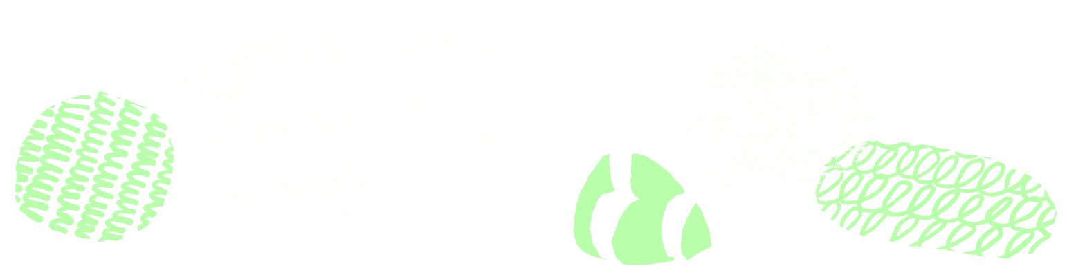 A series of shapes resembling small pebbles