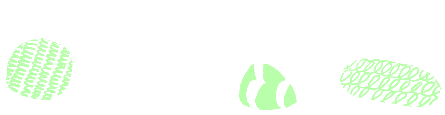 A series of shapes resembling small pebbles
