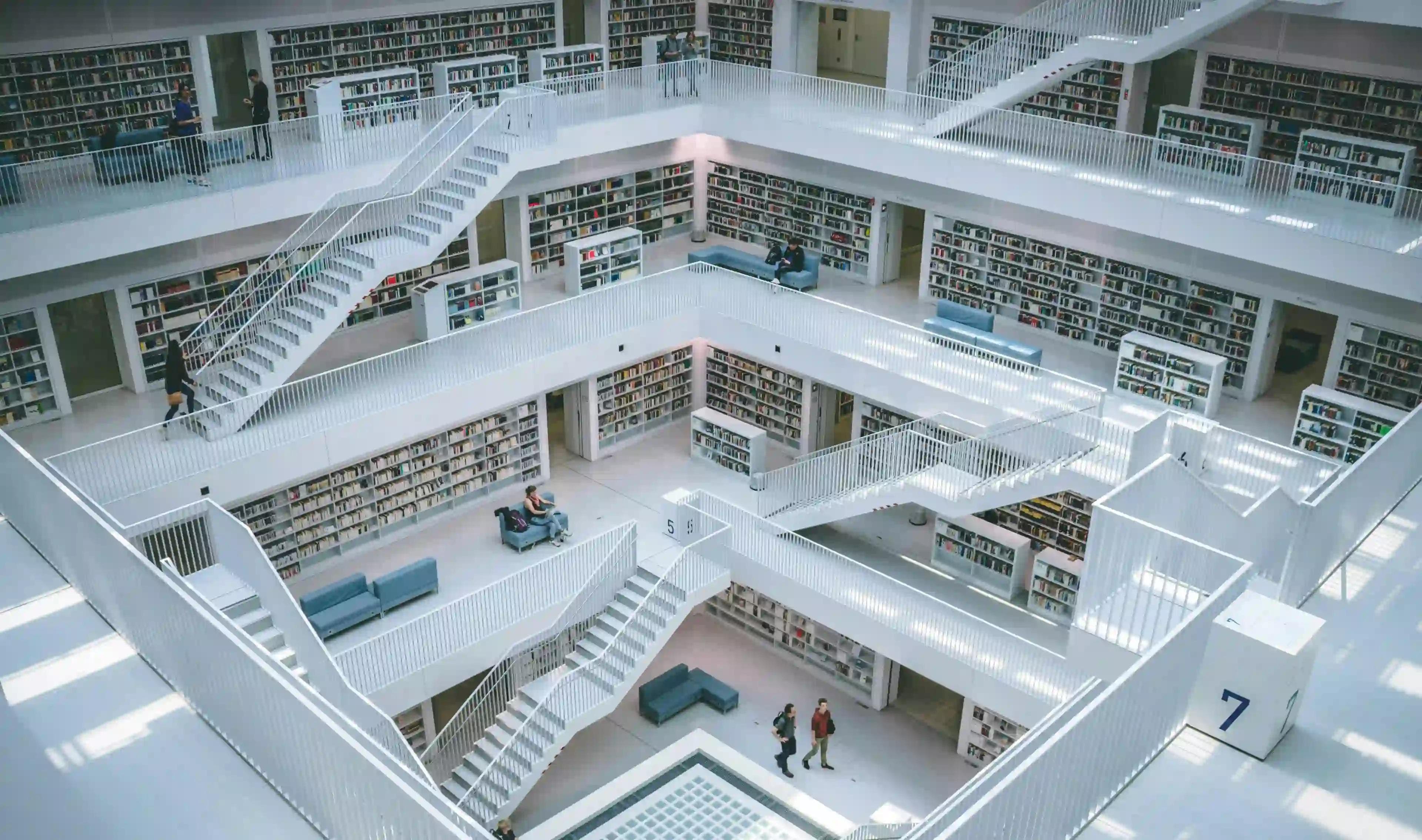 An image of a modern library